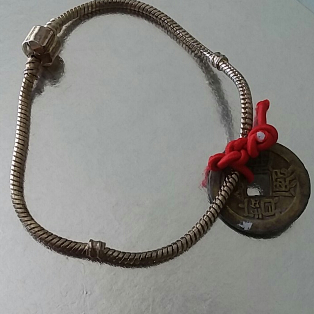 silver  925 coin bracelet